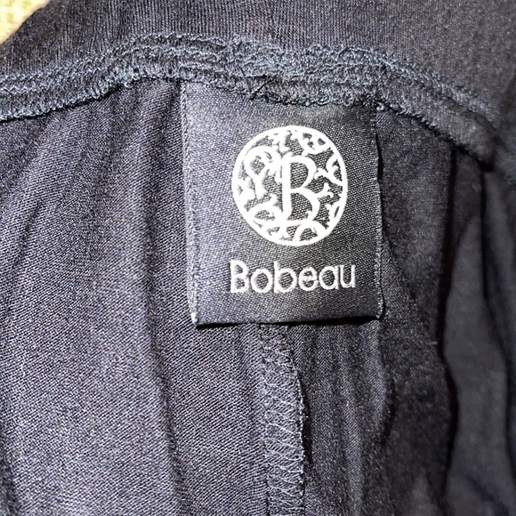 Bobeau Women’s Black Jersey Elastic Waistband Wide Leg Pants Size Large - Picture 3 of 4